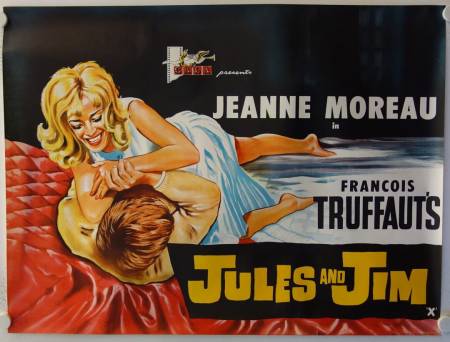 Jules and Jim original release british quad movie poster