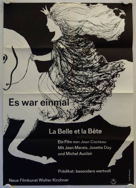 La Belle et la Bete - Beauty and the Beast re-release german movie poster