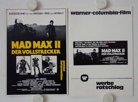 Mad Max 2 originales deutsches Presseheft und WR