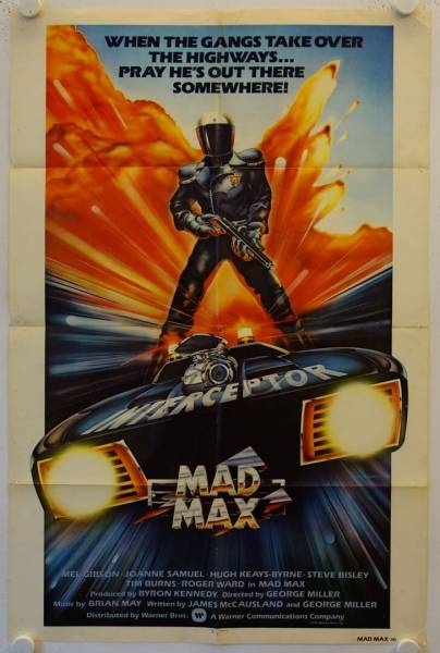 Mad Max original release US Onesheet movie poster