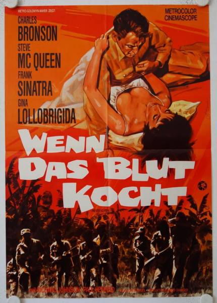 Wenn das Blut kocht originales deutsches Filmplakat (R70s)