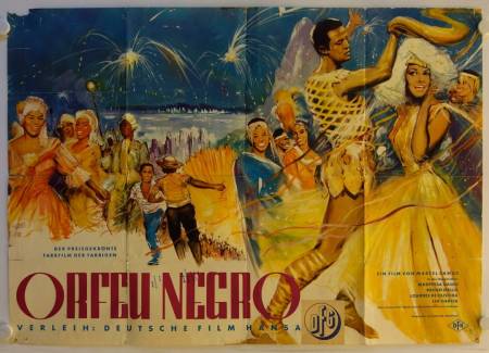 Orfeu Negro - Black Orpheus original release german double-panel movie poster