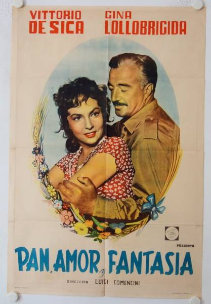 Pane, amore e fantasia - Bread, love and dreams original release argentinian movie poster