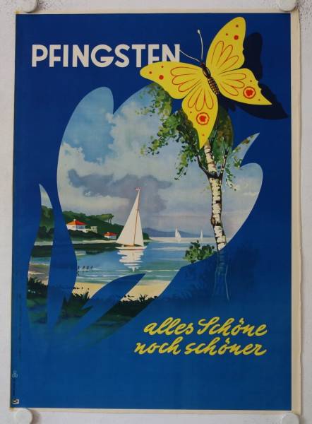 Pfingsten - Alles Schöne noch schöner originales deutsches Werbeplakat