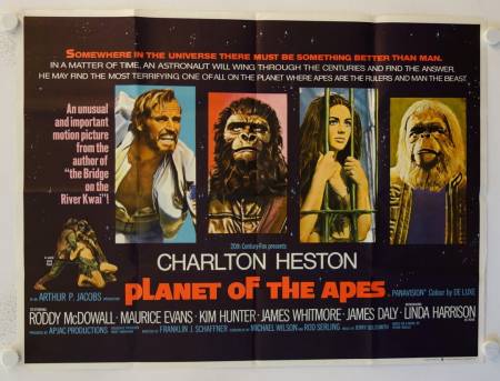 Planet der Affen originales British Quad Filmplakat