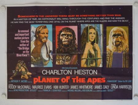 Planet der Affen originales British Quad Filmplakat