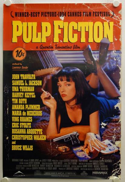 Pulp Fiction original release US onesheet movie poster