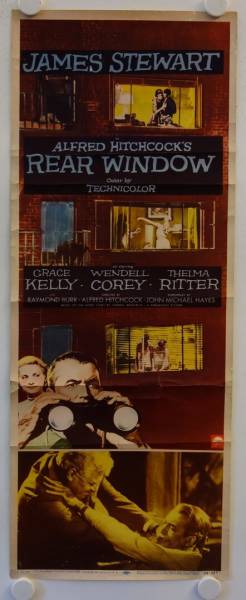 Rear Window original release US insert movie poster