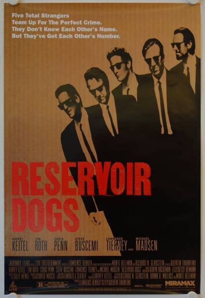 Reservoir Dogs original release US Onesheet movie poster