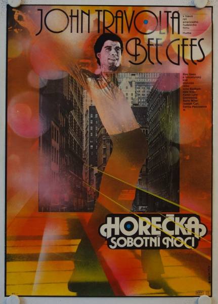 Saturday Night Fever original release czech A1 movie poster