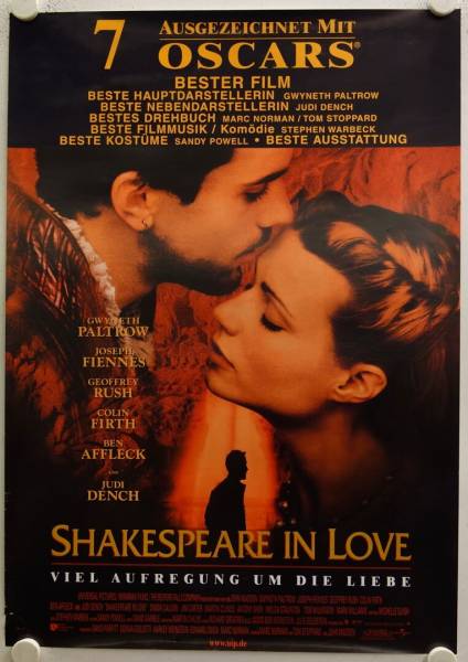 Shakespeare in Love original release german movie poster