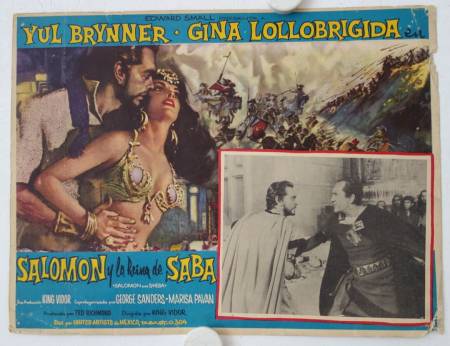 Solomon and Sheba original release mexican lobby card