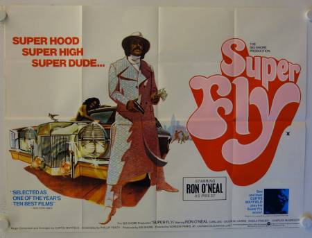 Superfly original release british quad movie poster