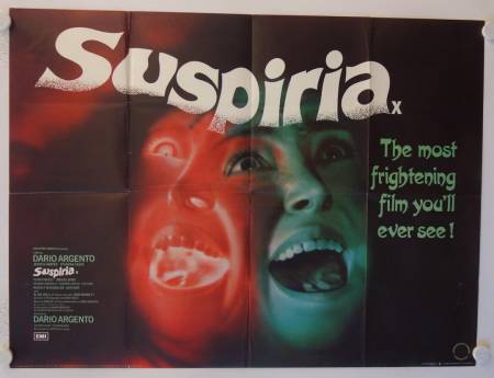 Suspiria originales British Quad Filmplakat