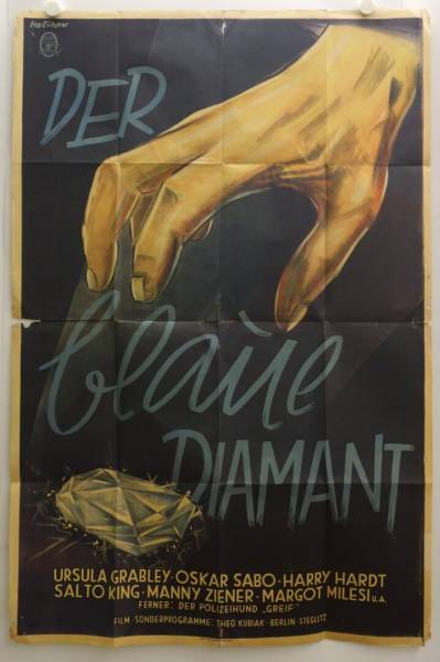 Der blaue Diamant originales deutsches Filmplakat (R40)
