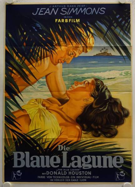 Die blaue Lagune originales deutsches Filmplakat