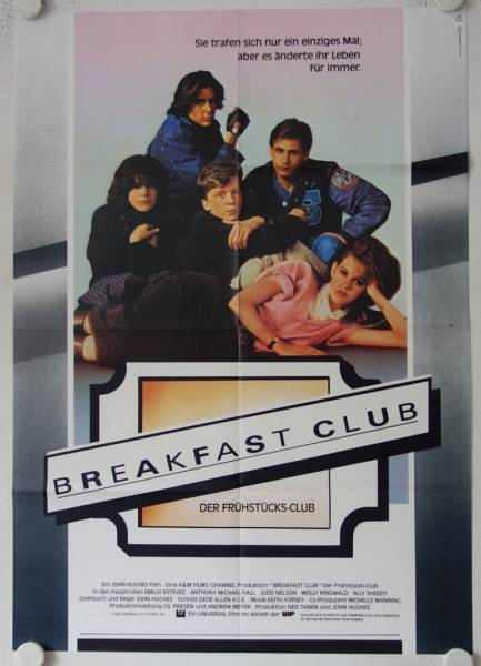 The Breakfast Club original release german movie poster