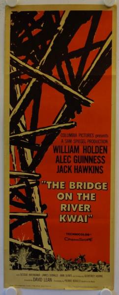 Die Brücke am Kwai originales US Filmplakat