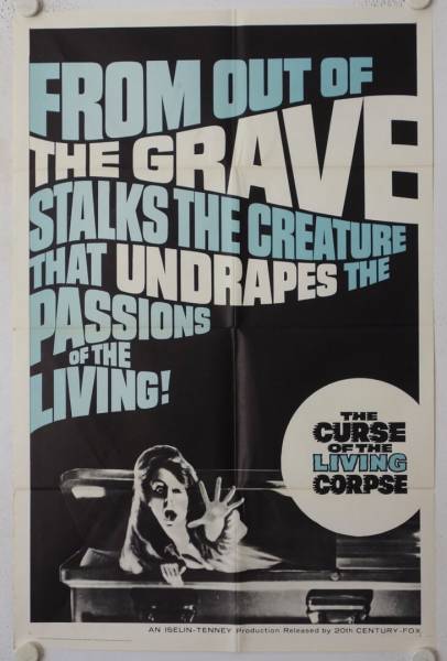 The Curse of the Living Corpse original release US Onesheet movie poster