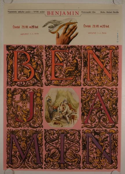 Benjamin Tagebuch einer männlichen Jungfrau originales Filmplakat aus Tschechien