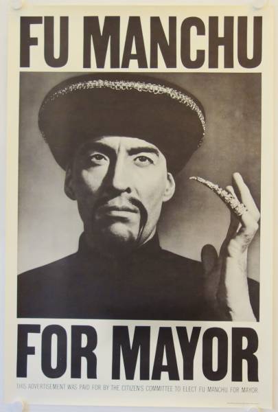 The Face of Fu Manchu original US Subway movie poster