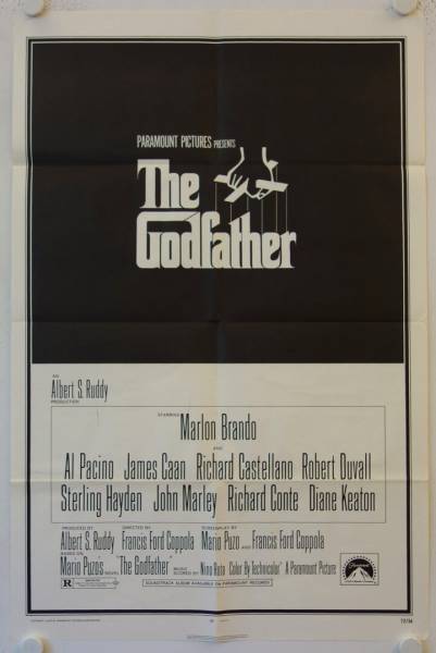 The Godfather original release US Onesheet movie poster