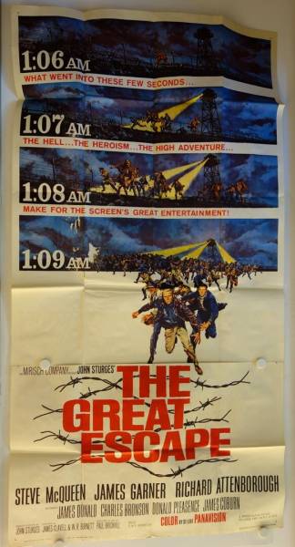 The Great Escape original release US three-sheet movie poster