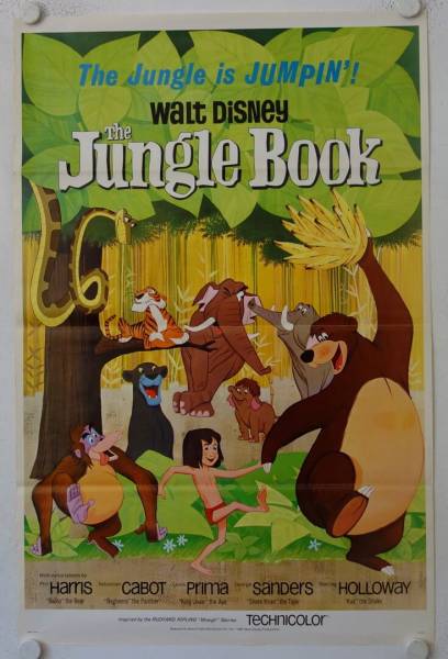 Walt Disneys Jungle Book original release US onesheet movie poster