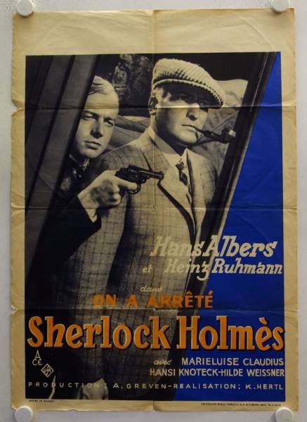 The Man who was Sherlock Holmes original release belgian movie poster