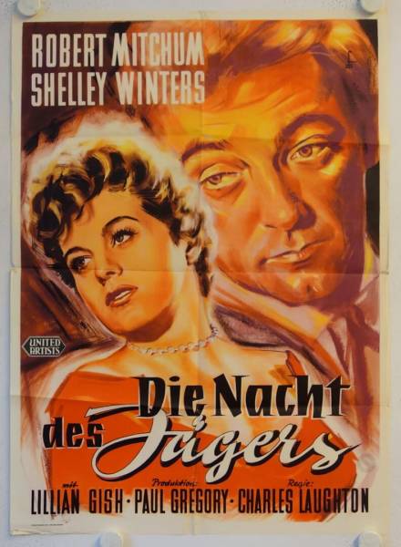 Die Nacht des Jägers originales deutsches Filmplakat