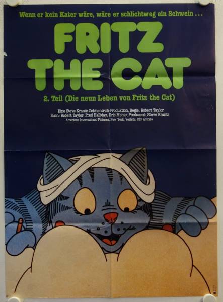 Die neun Leben von Fritz the Cat originales deutsches Filmplakat