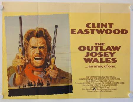 The Outlaw Josey Wales original release british quad movie poster