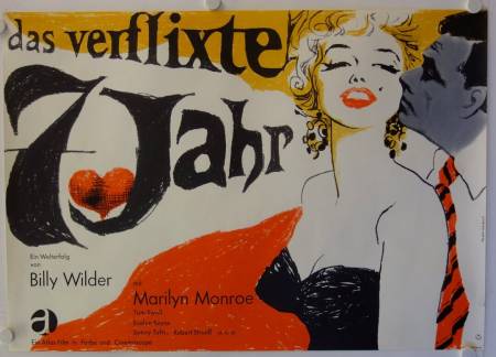 Das verflixte siebente Jahr originales deutsches A0-Filmplakat