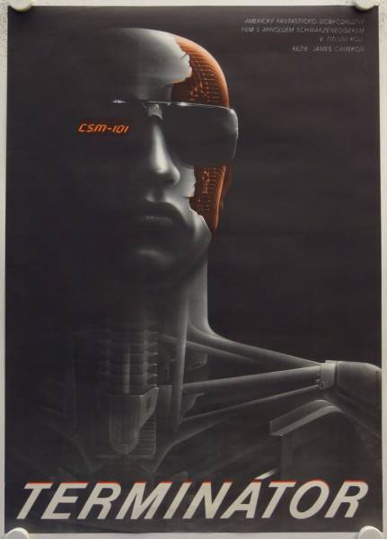 The Terminator original release czech movie poster