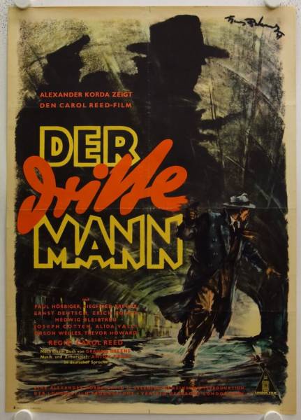 Der Dritte Mann originales deutsches Filmplakat