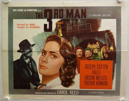 The Third Man original release US Halfsheet movie poster