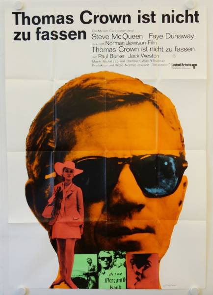 Thomas Crown ist nicht zu fassen originales deutsches A0-Filmplakat