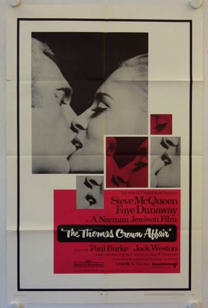 The Thomas Crown Affair original release US Onesheet movie poster