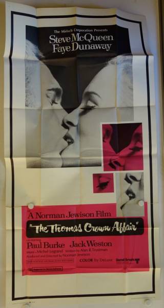 The Thomas Crown Affair original release US three-sheet movie poster