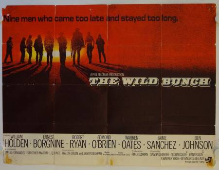 The Wild Bunch  original release british quad movie poster