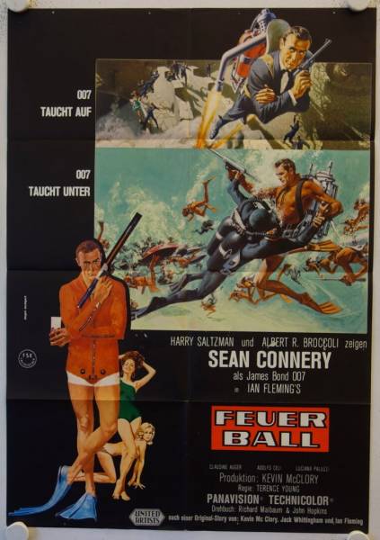 Thunderball original release german movie poster