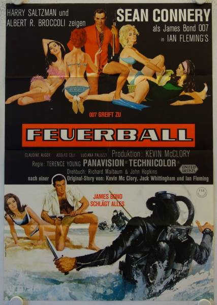 Thunderball original release german movie poster