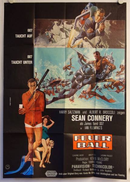 James Bond 007 - Feuerball originales deutsches A0-Filmplakat