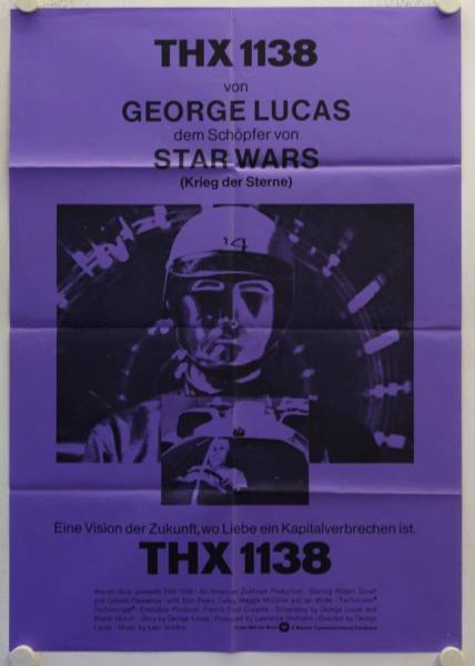 THX 1138 original release german movie poster