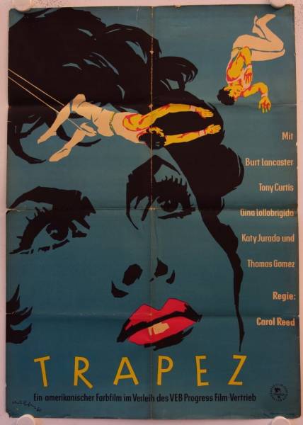 Trapeze original release east-german movie poster