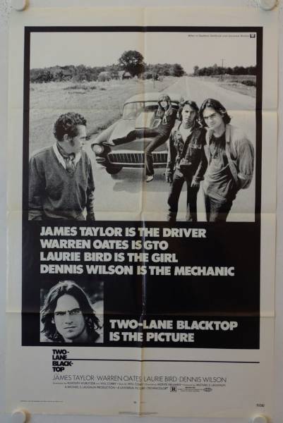 Two-Lane Blacktop original release US Onesheet movie poster