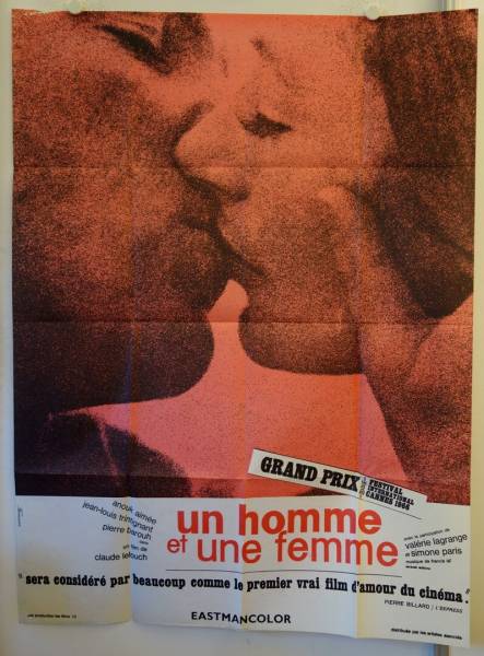 Un homme et une femme - A Man and a Woman original release large french movie poster