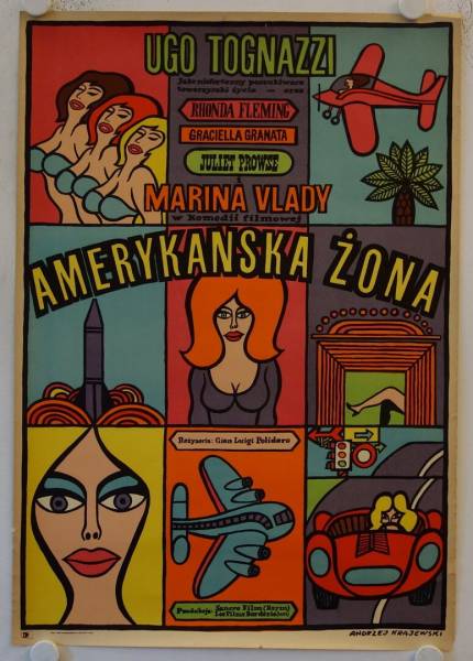 Una moglie americana - Run for your Wife original release polish movie poster