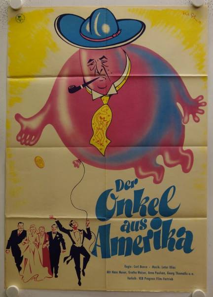 Uncle from America original release east-german movie poster