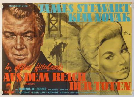 Vertigo original release german double-panel movie poster